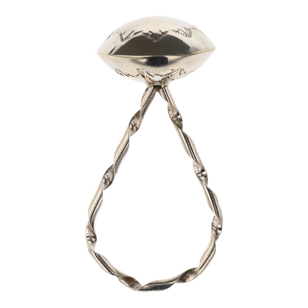 Navajo Plain Silver Baby Rattle (1 of 3)