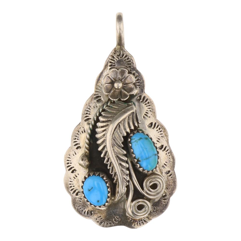 James W. Tom Vintage Turquoise Pendant (1 of 2)