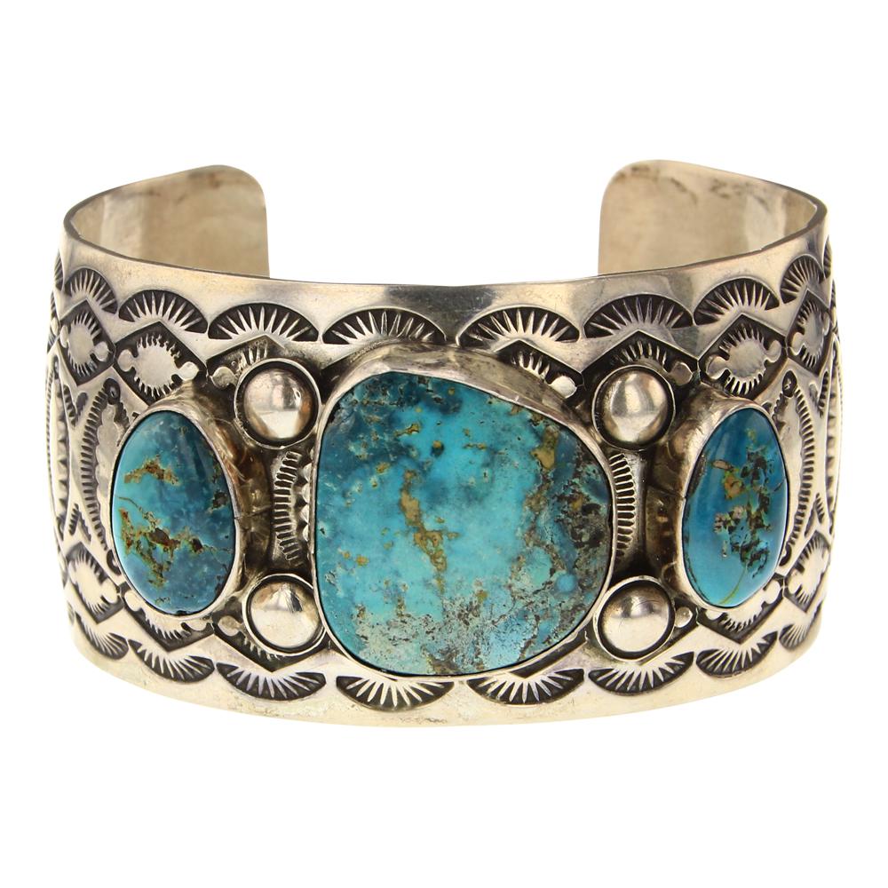 Nevada Turquoise Cuff Bracelet (1 of 4)