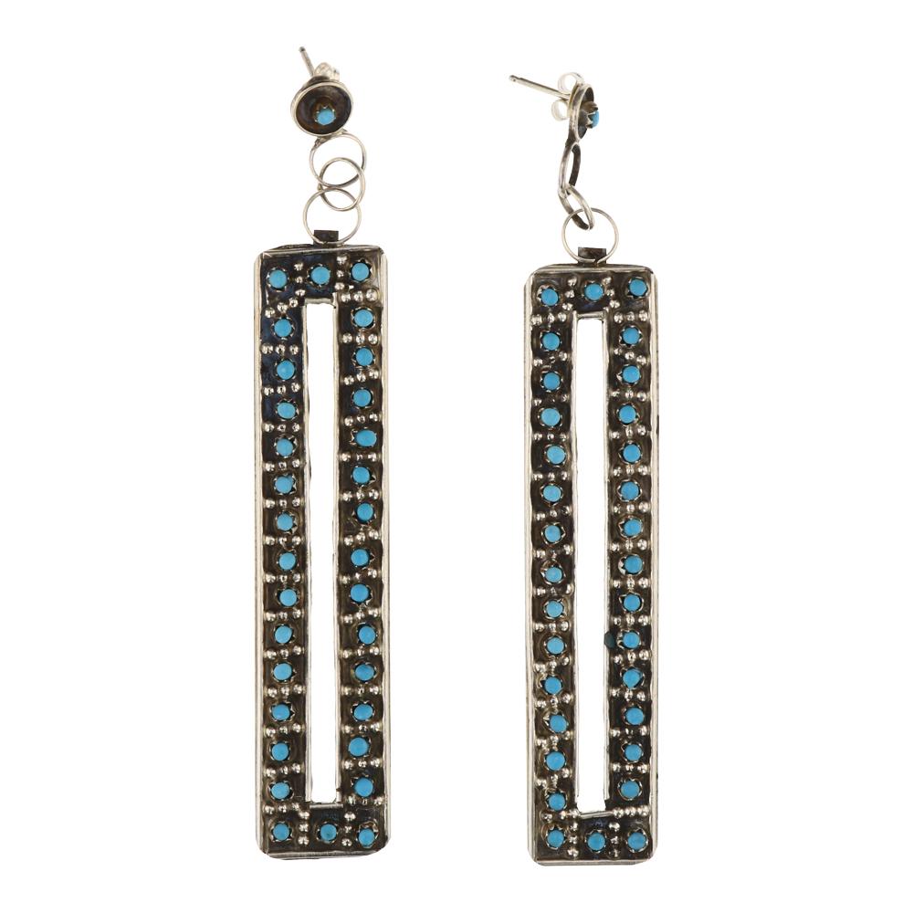 Zuni Turquoise Needlepoint Earrings (1 of 2)