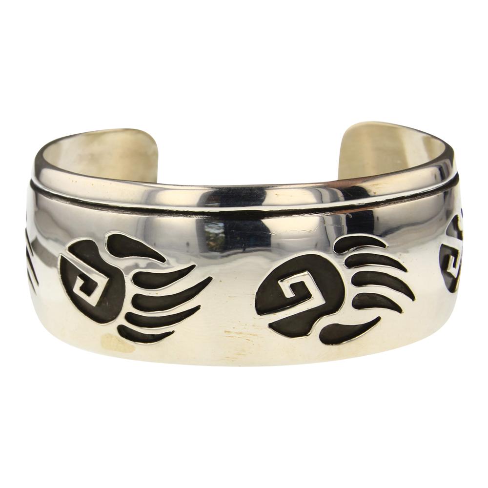 Rosco Scott Plain Silver Bear Paw Cuff Bracelet (1 of 5)