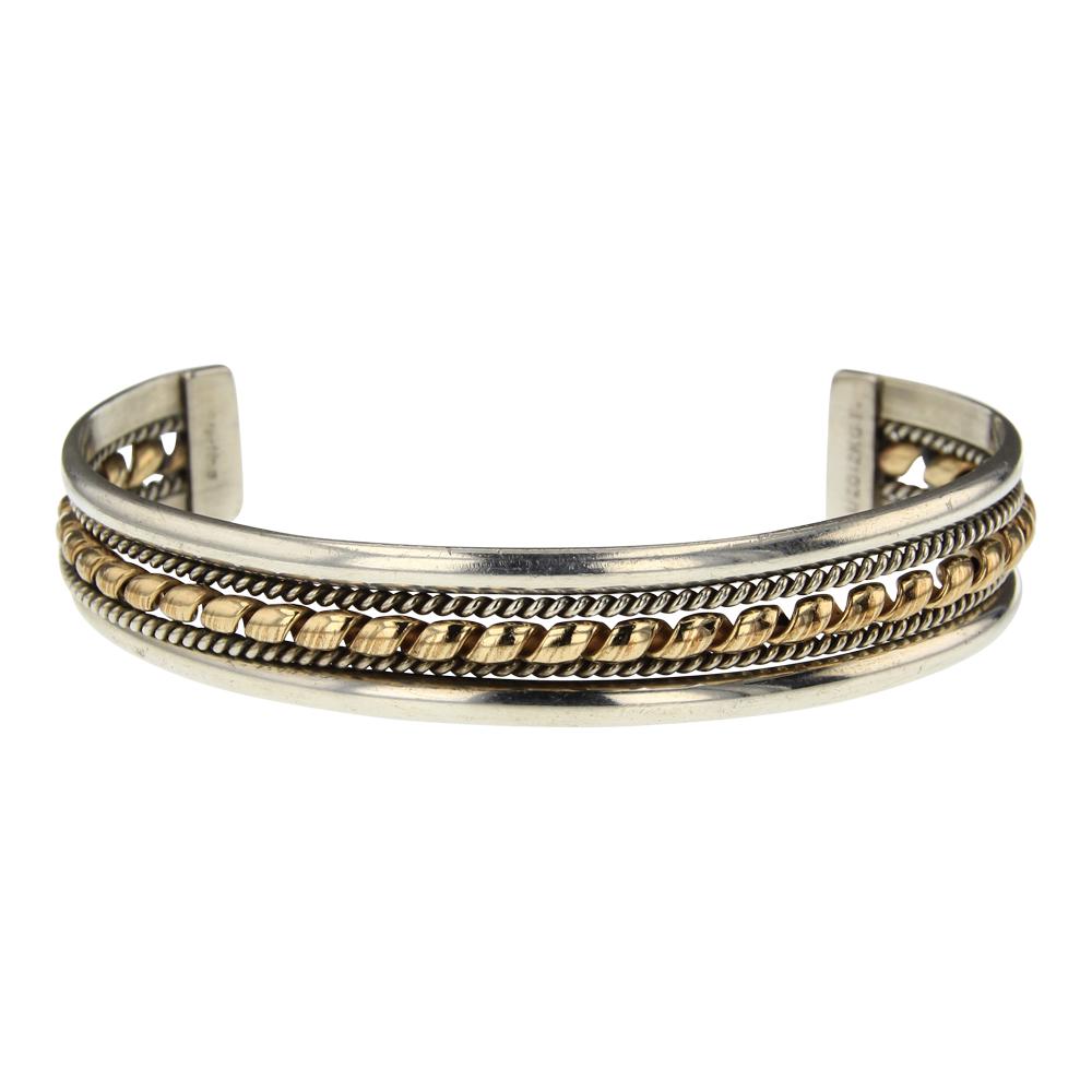 Sterling Silver & 12K Gold Fill Braided Wire Bracelet (1 of 5)