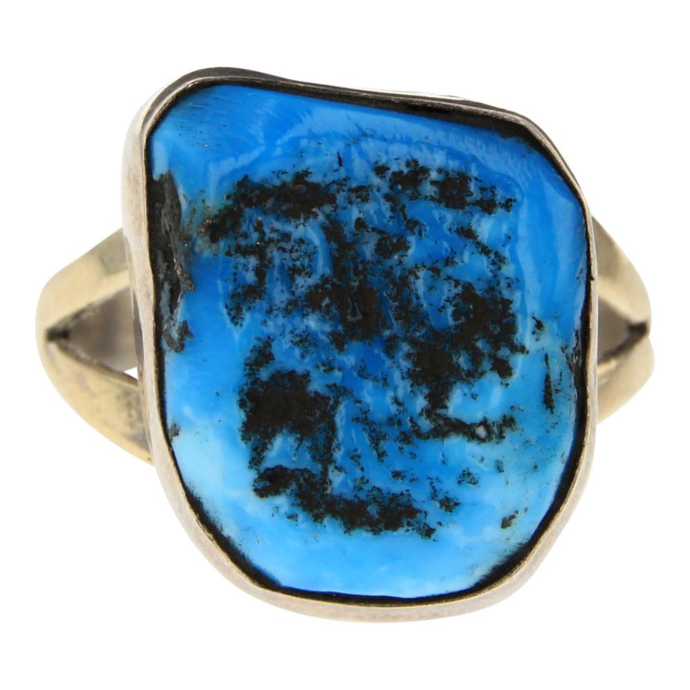 Kingman Turquoise Freeform Ring (1 of 3)