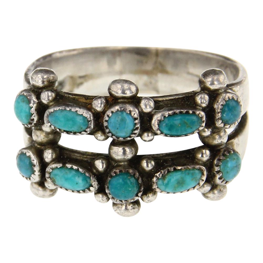 Vintage Pawn Kingman Turquoise Row Ring (1 of 3)
