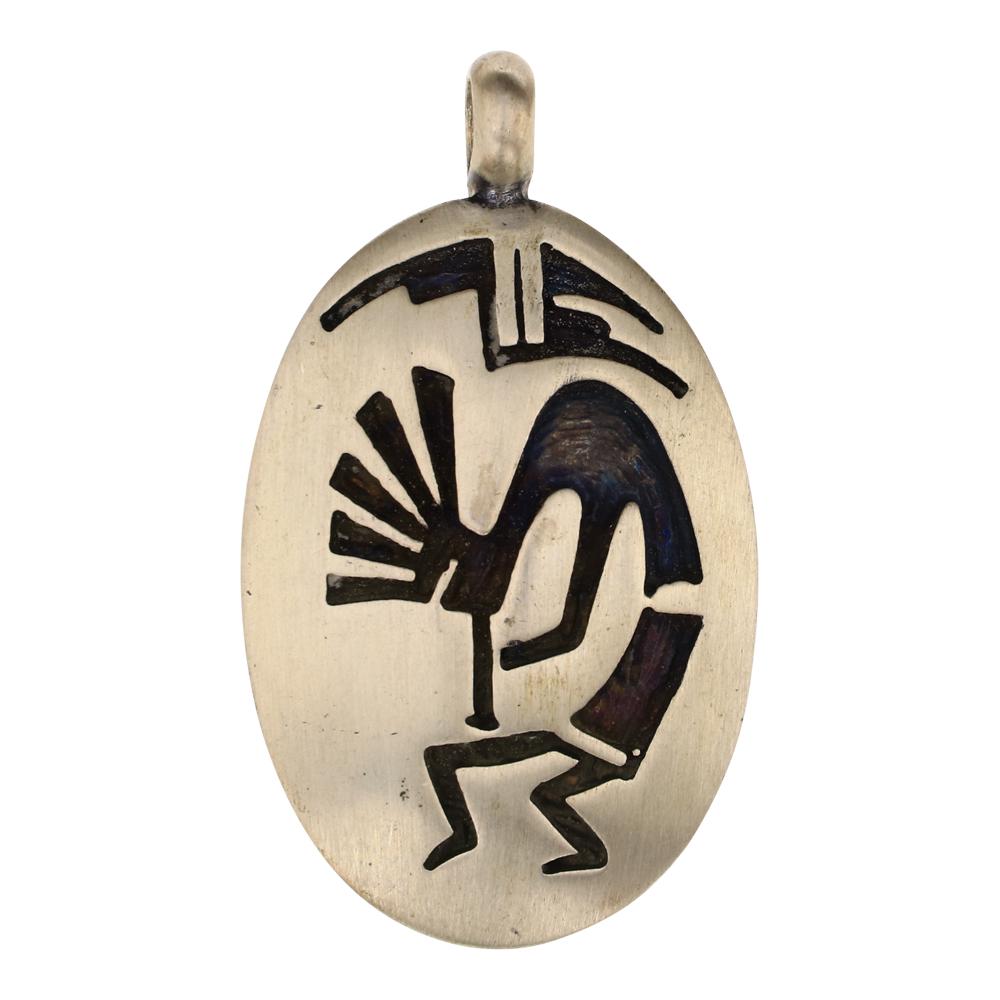 Hopi Plain Silver Kokopelli Pendant (1 of 2)