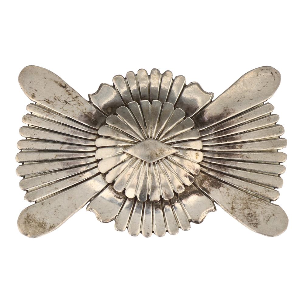 Plain Silver Concho Style Pin (1 of 2)
