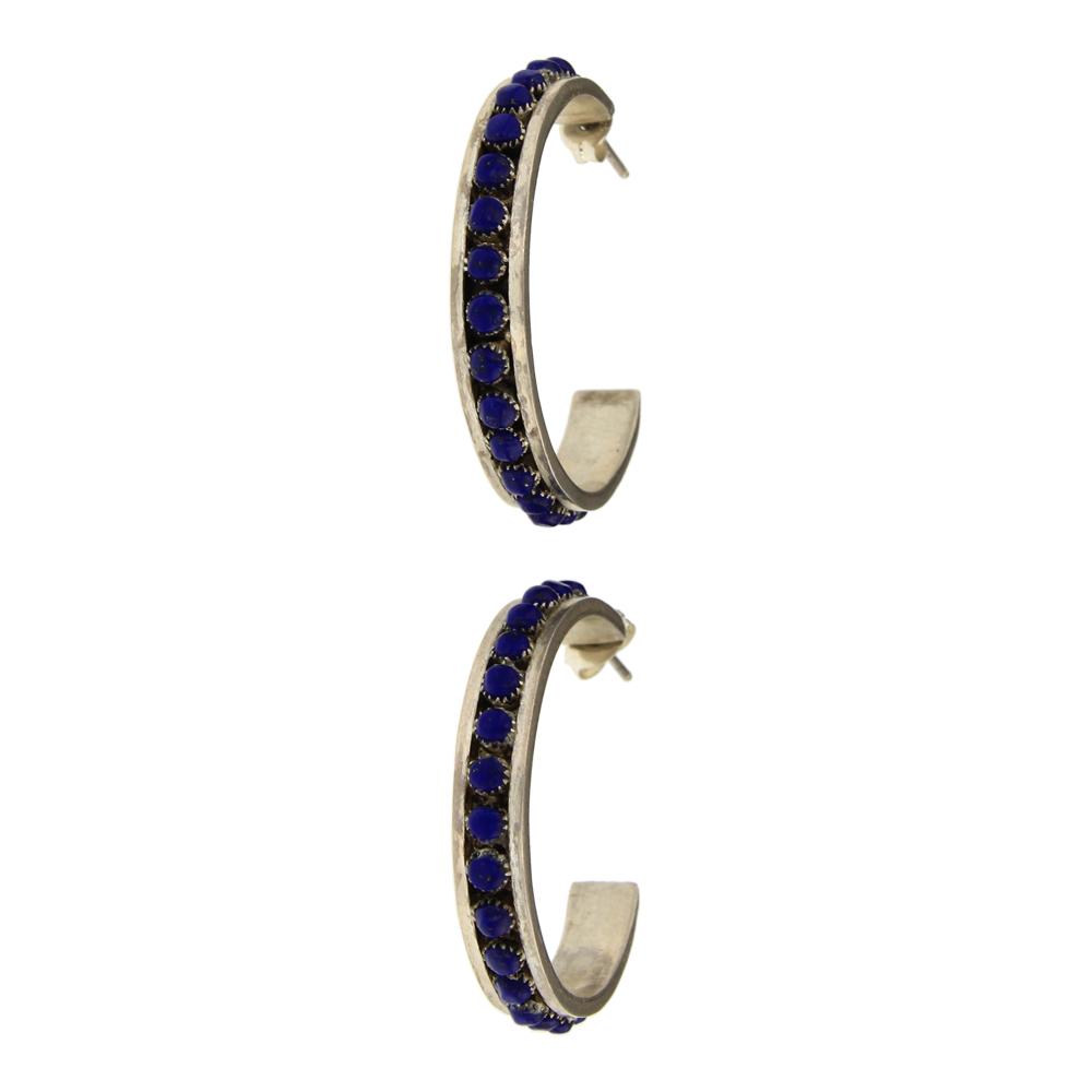 Lapis Hoop Earrings (1 of 2)