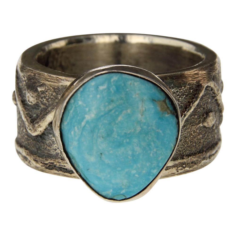 Kingman Turquoise Tufa Cast Ring (1 of 3)