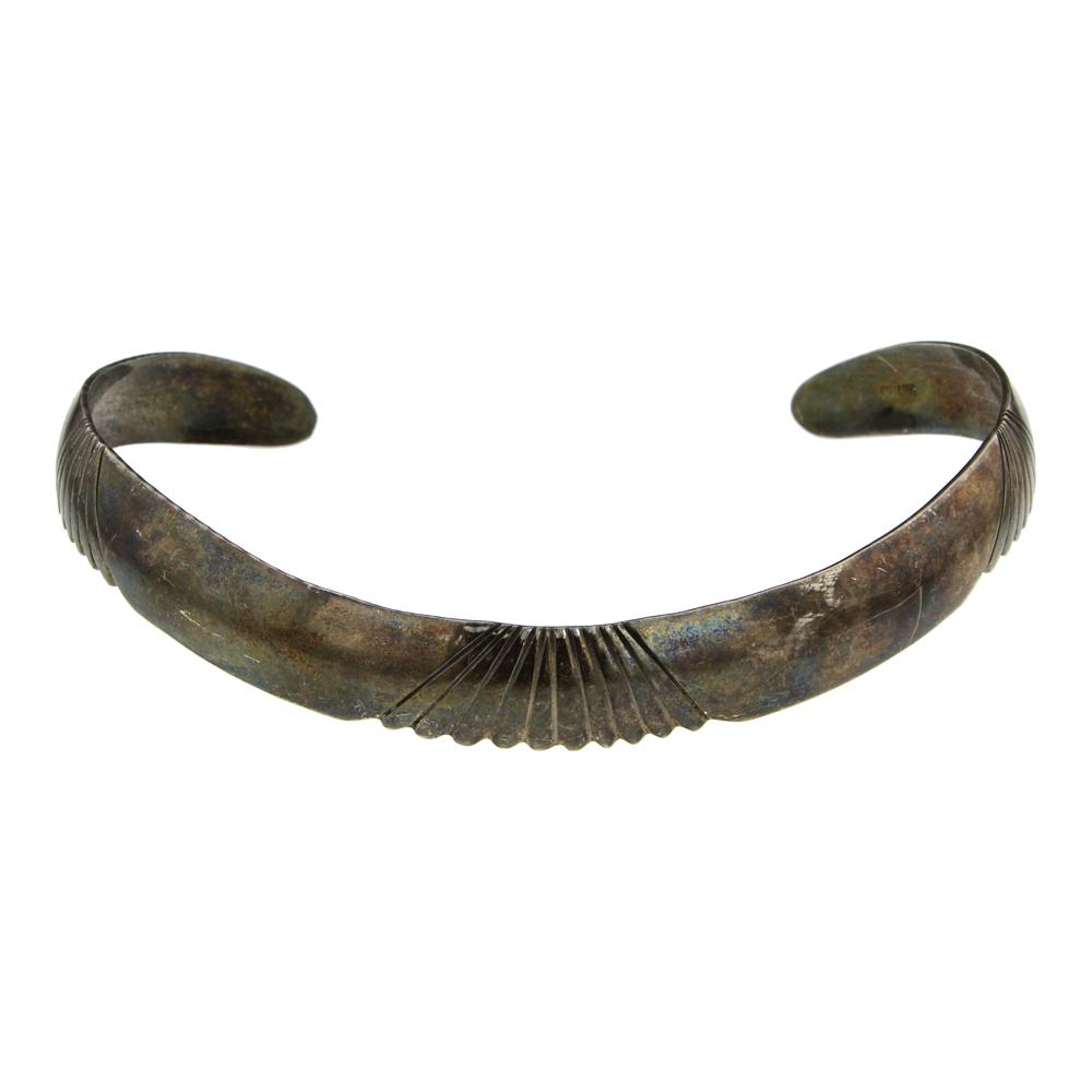 Vintage Plain Silver Bracelet (1 of 3)