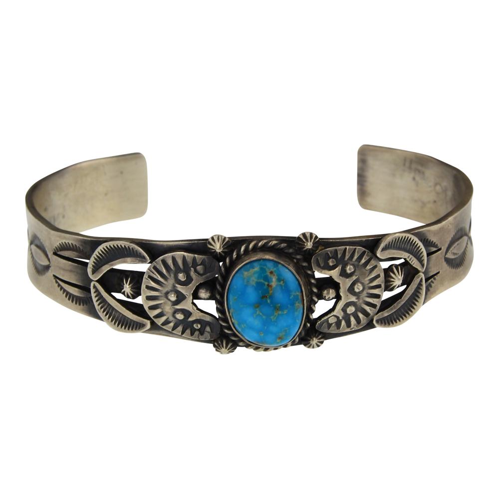 Sheila Tso Blue Bird Turquoise Cuff Bracelet (1 of 4)