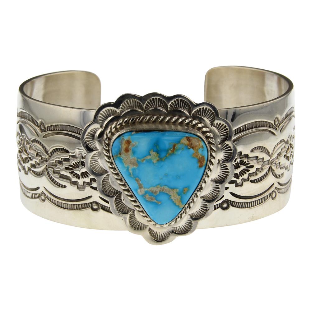 John Nelson Turquoise Mountain Turquoise Cuff Bracelet (1 of 3)