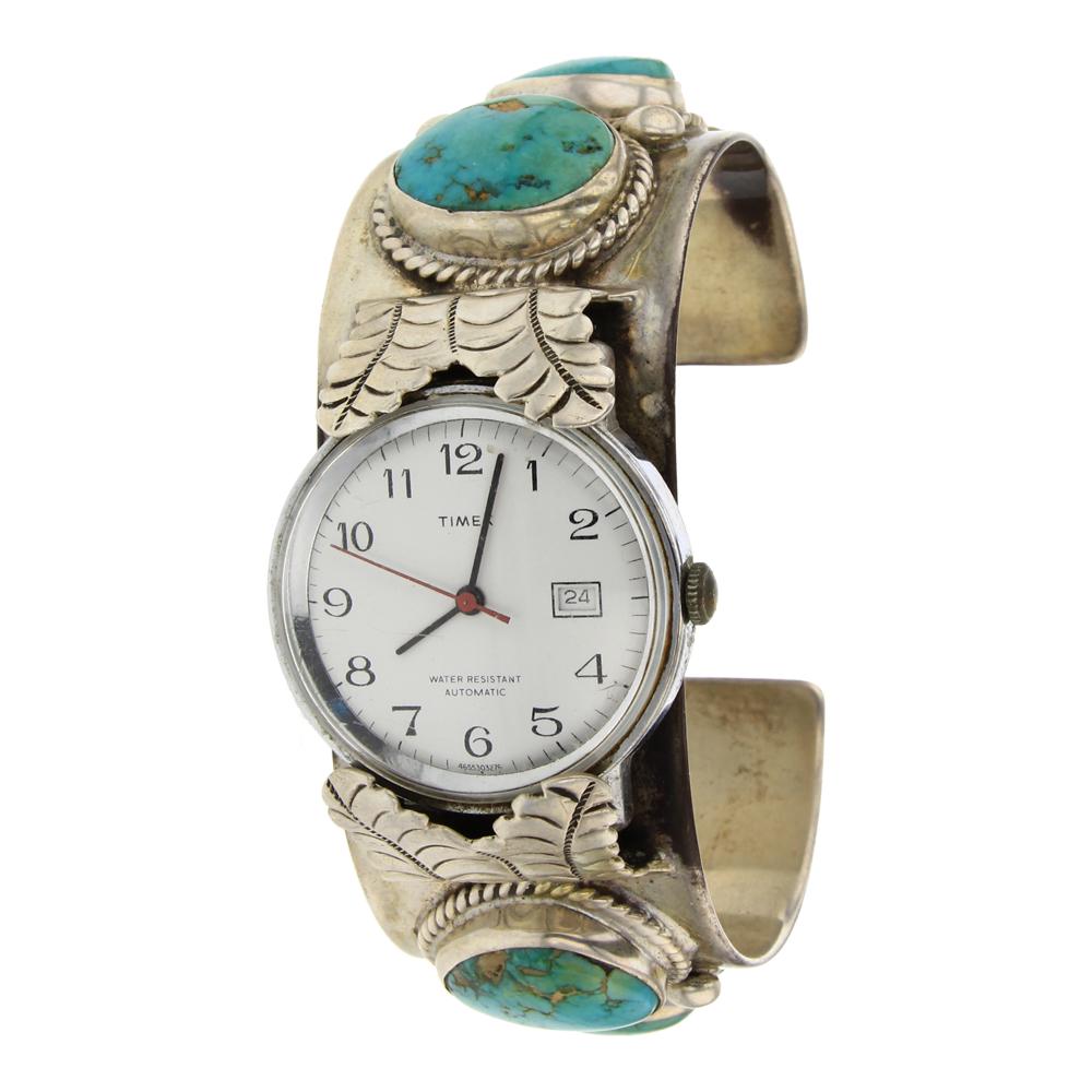 Vintage Pawn Turquoise Watch Bracelet (1 of 4)