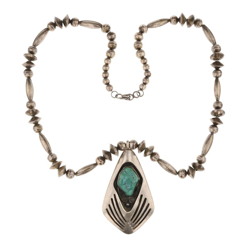 Vintage Pawn Joe Begay Fox Turquoise Necklace (1 of 3)