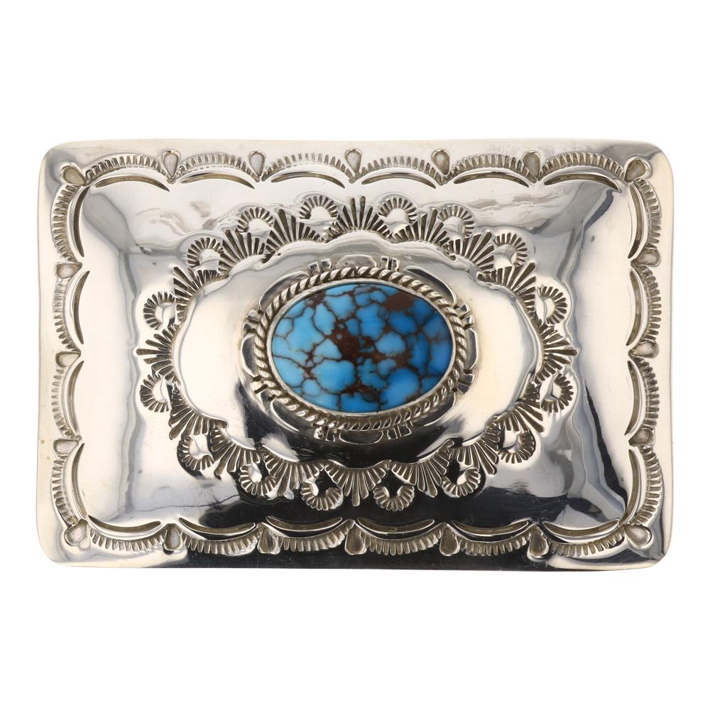 John Nelson Egyptian Turquoise Belt Buckle (1 of 2)