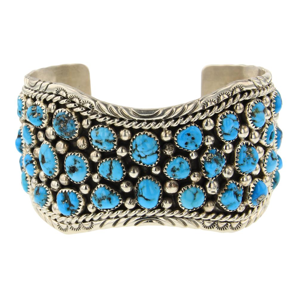 Jerry Cowboy Kingman Turquoise Cuff bracelet (1 of 5)
