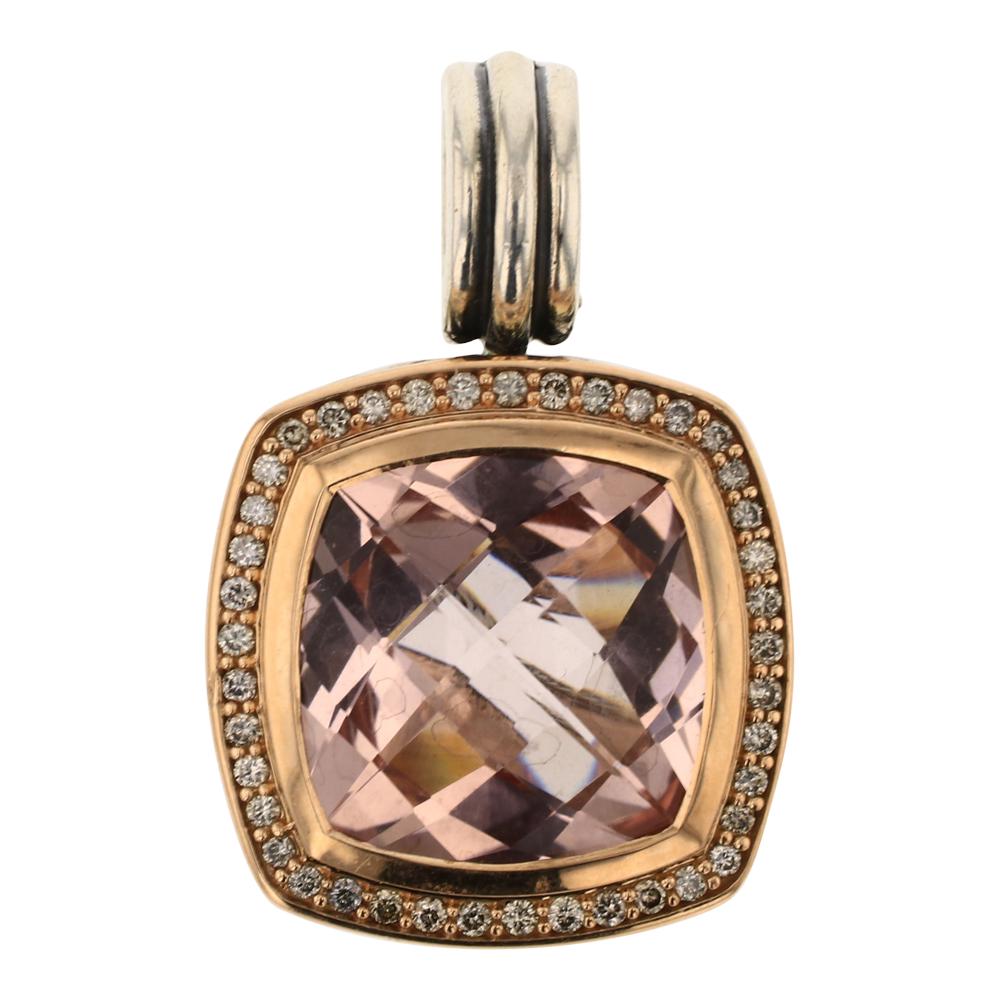 David Yurman 18K Rose Gold & Sterling Silver Morganite (1 of 2)