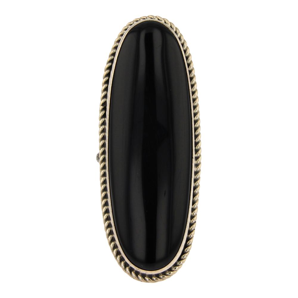 Ronald Tom Black Onyx Large Oval Ring (1 of 4)