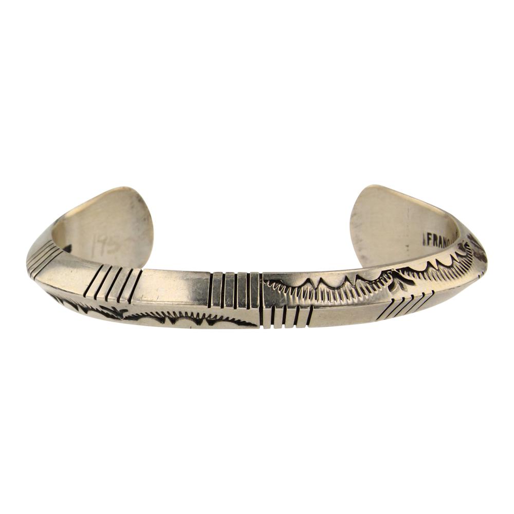 Francis Melvin Plain Silver Triangle Wire Bracelet (1 of 3)