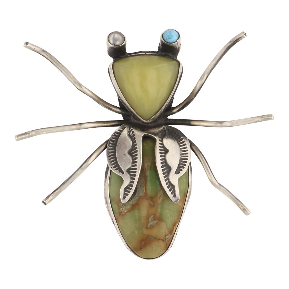 Herbert Ration Royston Turquoise Insect Pin (1 of 4)