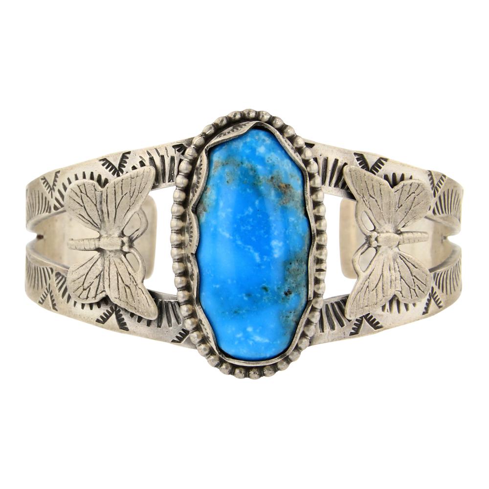 Kingman Turquoise Butterfly Bracelet (1 of 4)