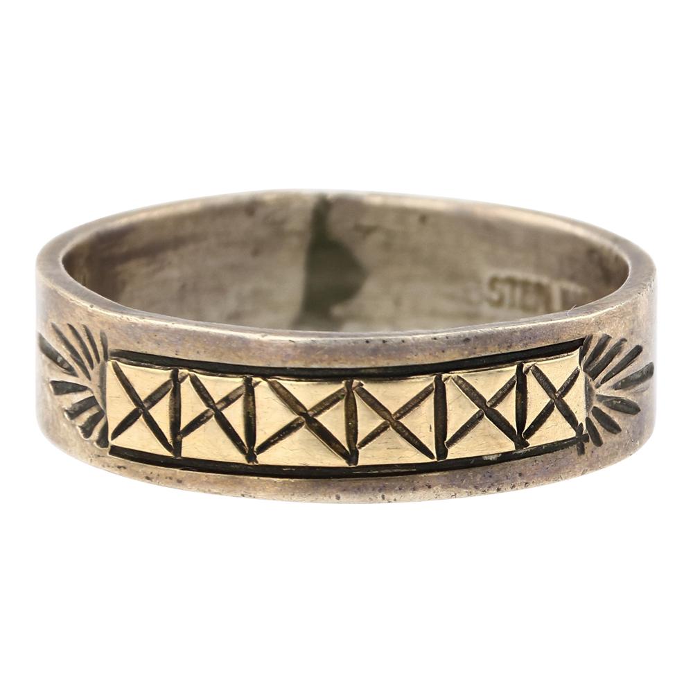 Vintage Gold Over Silver Band (1 of 3)