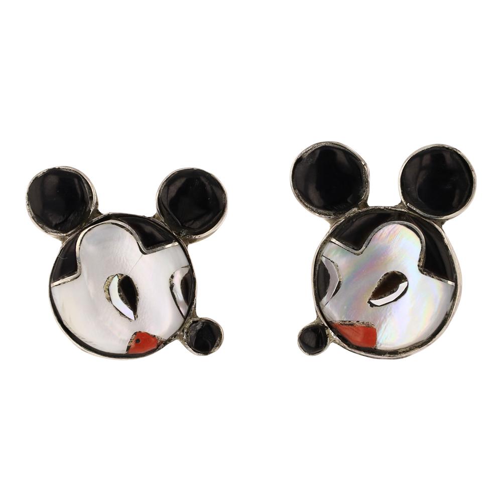 Vintage Zuni Mother of Pearl & Acoma Jet Black Inlay (1 of 2)