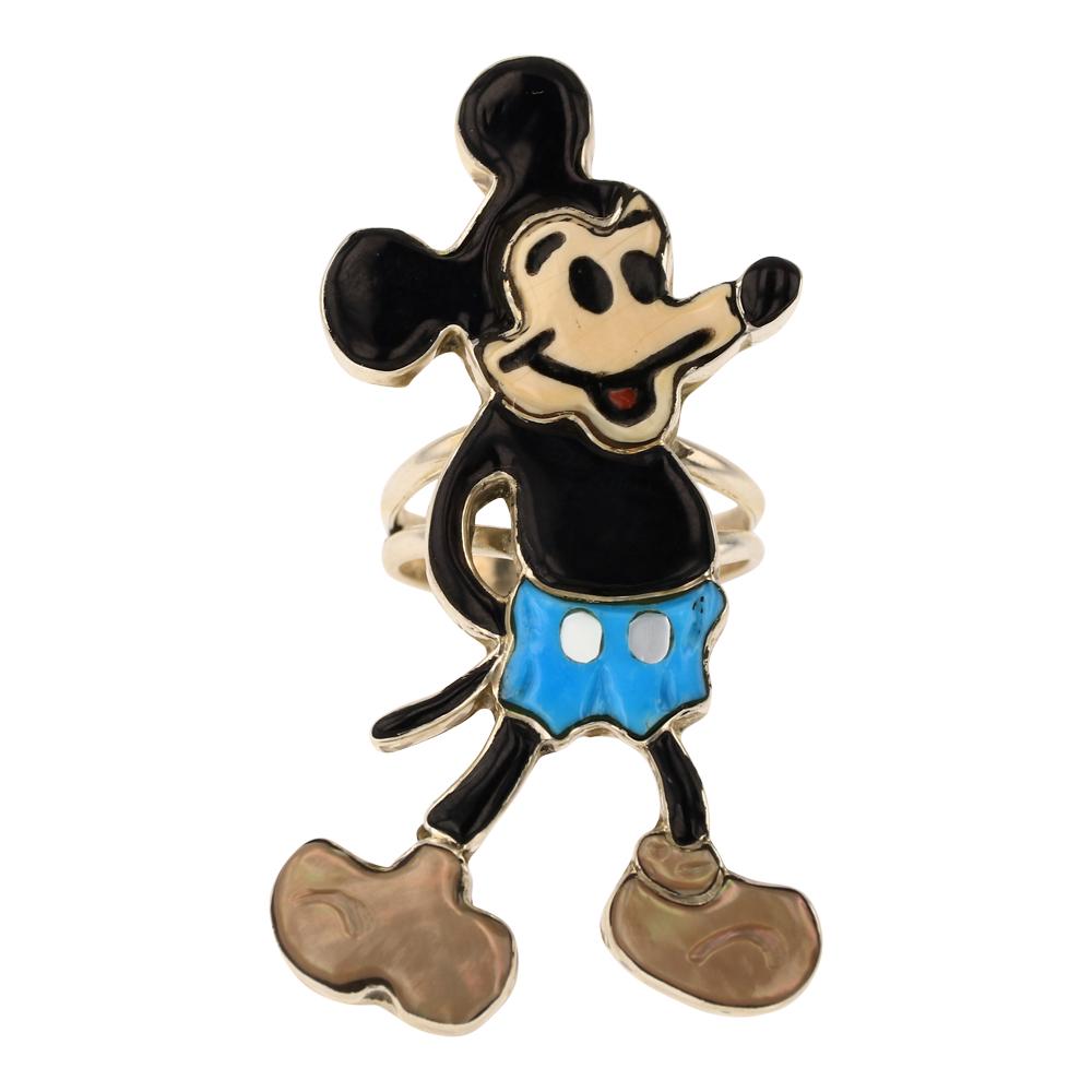 Zuni Turquoise Acoma Jet & Shell Inlay Mickey Moose (1 of 3)