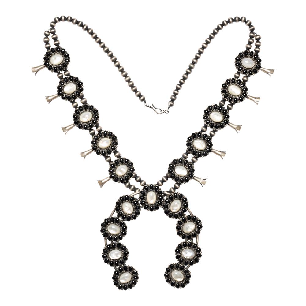 Pansy Johnson Mother of Pearl & Black Onyx Large Squash (1 of 3)