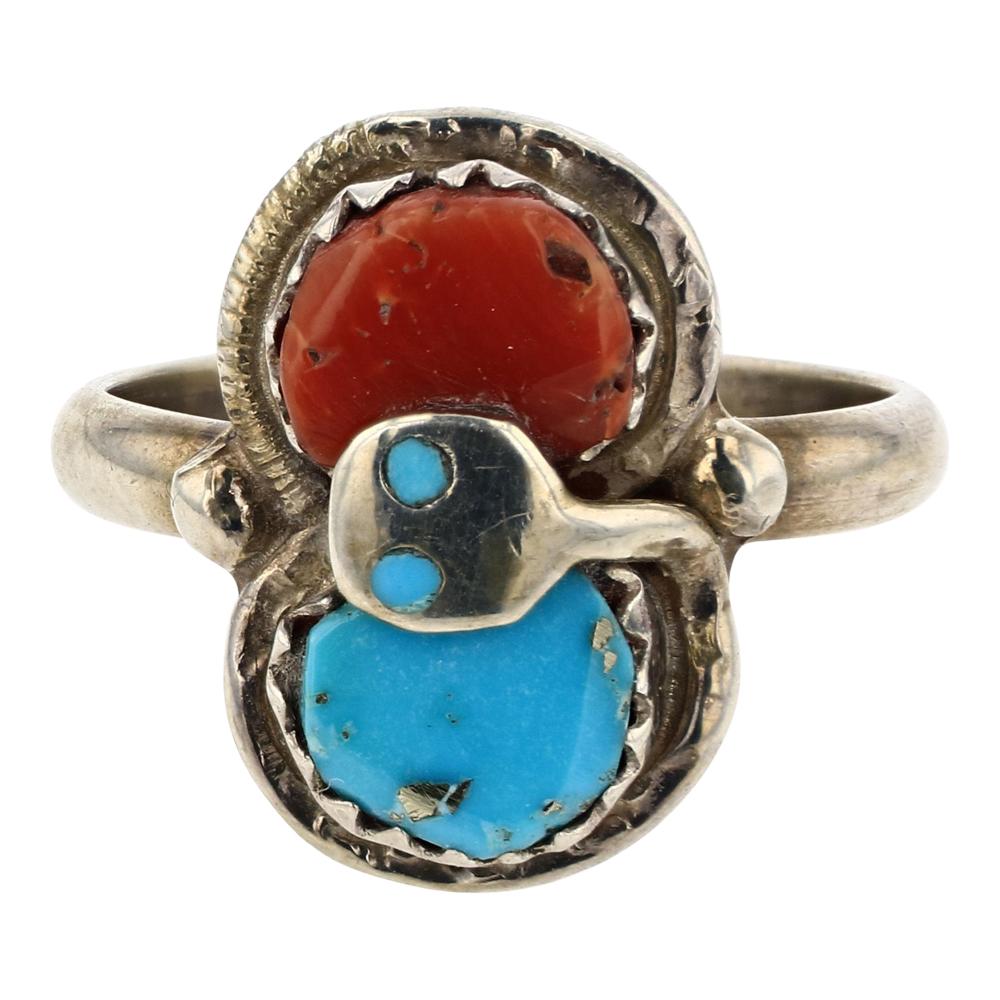 Vintage Zuni Effie Calavasa Sleeping Beauty Turquoise & (1 of 3)