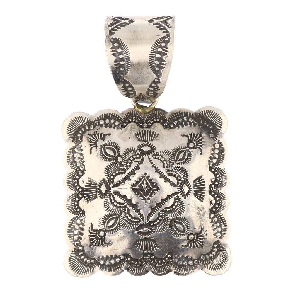 Vincent Platero Plain Silver Heavy Stamp Pendant (1 of 2)