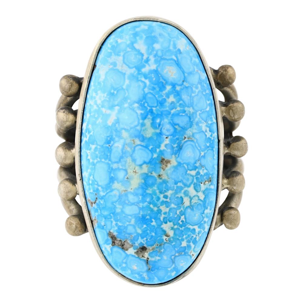 Eddie Secatero Kingman Turquoise Statement Ring (1 of 4)
