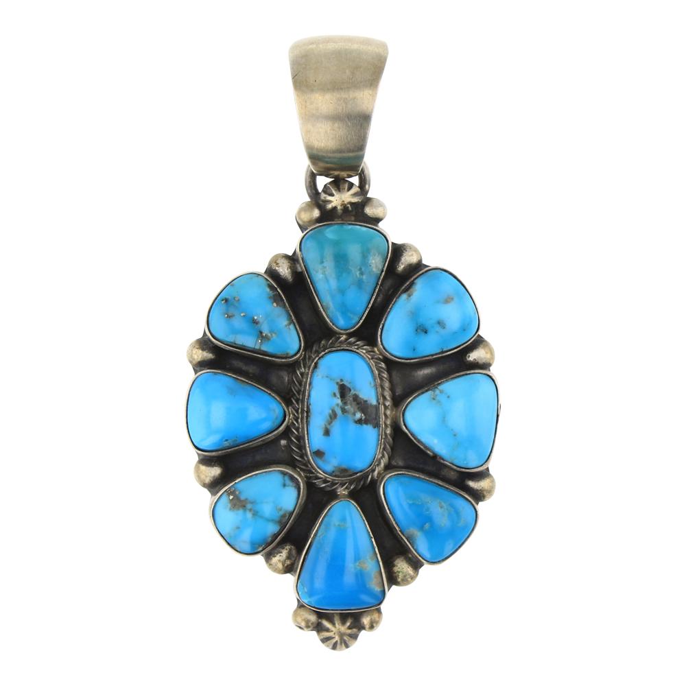 Kathleen Chavez Kingman Turquoise Cluster Pendant (1 of 2)