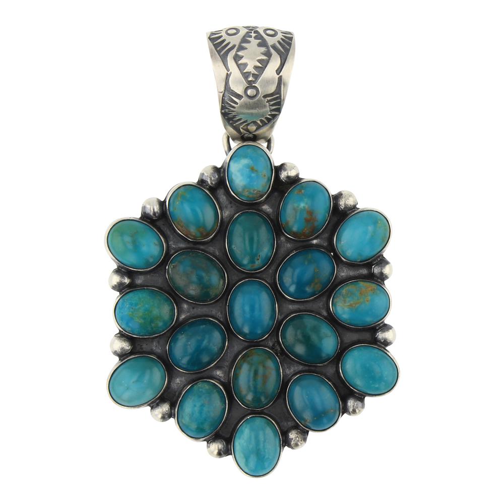 Danny Clark Fox Turquoise Pendant (1 of 2)
