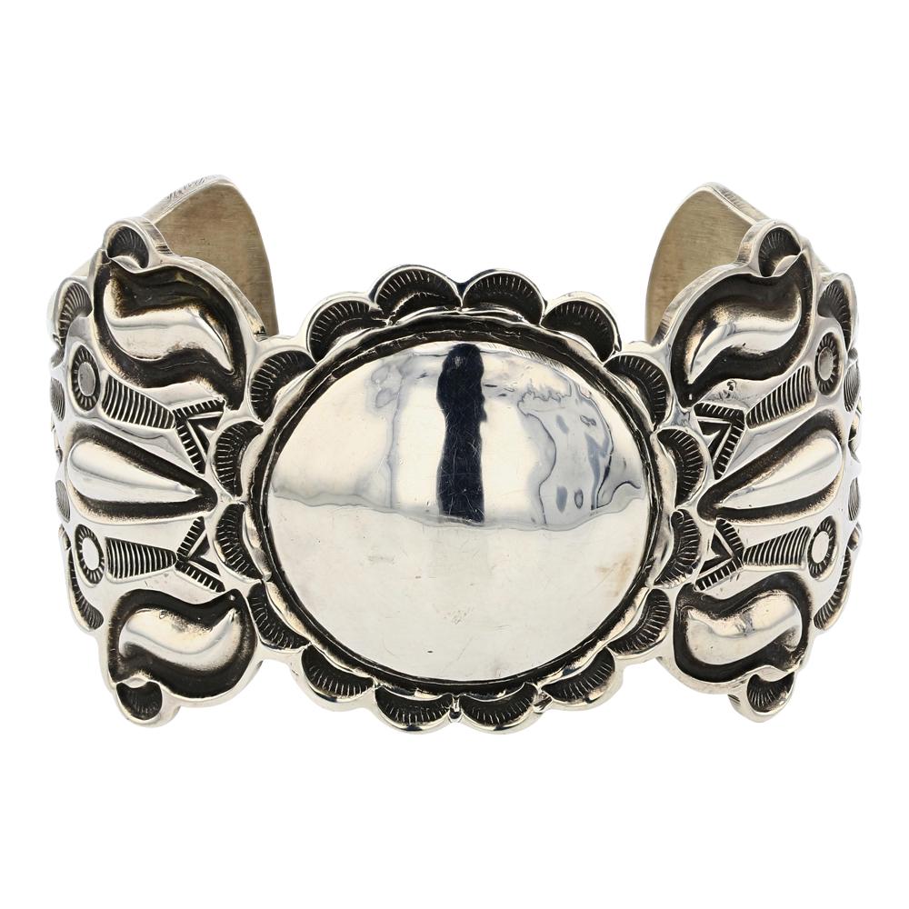 Alex Sanchez Plain Silver Bump Out Bracelet (1 of 3)