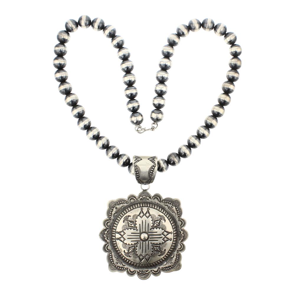 Vincent Platero Plain Silver Stamped Pendant (1 of 3)