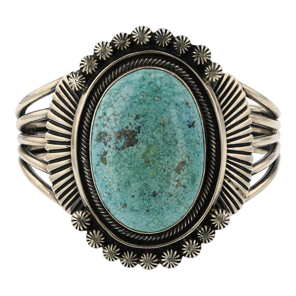 Leon Martinez Nevada Turquoise Bracelet (1 of 3)