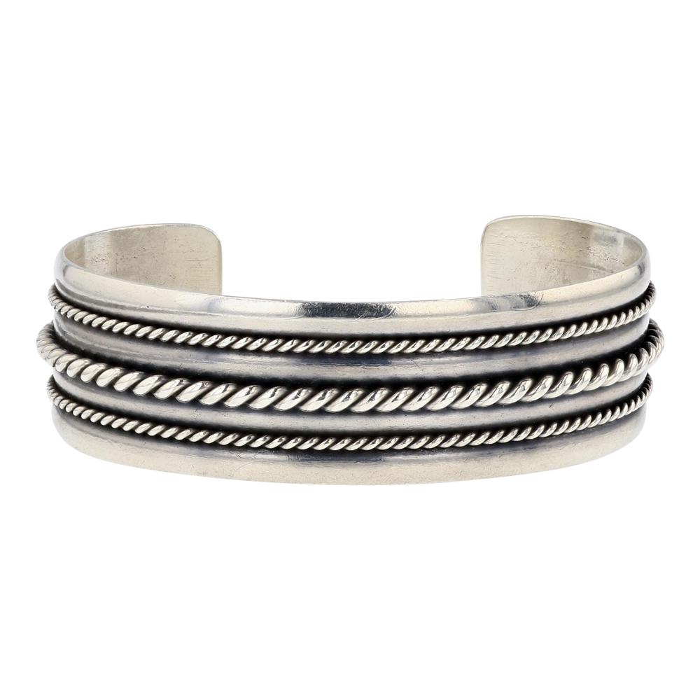 Plain Silver Wires Cuff Bracelet (1 of 3)