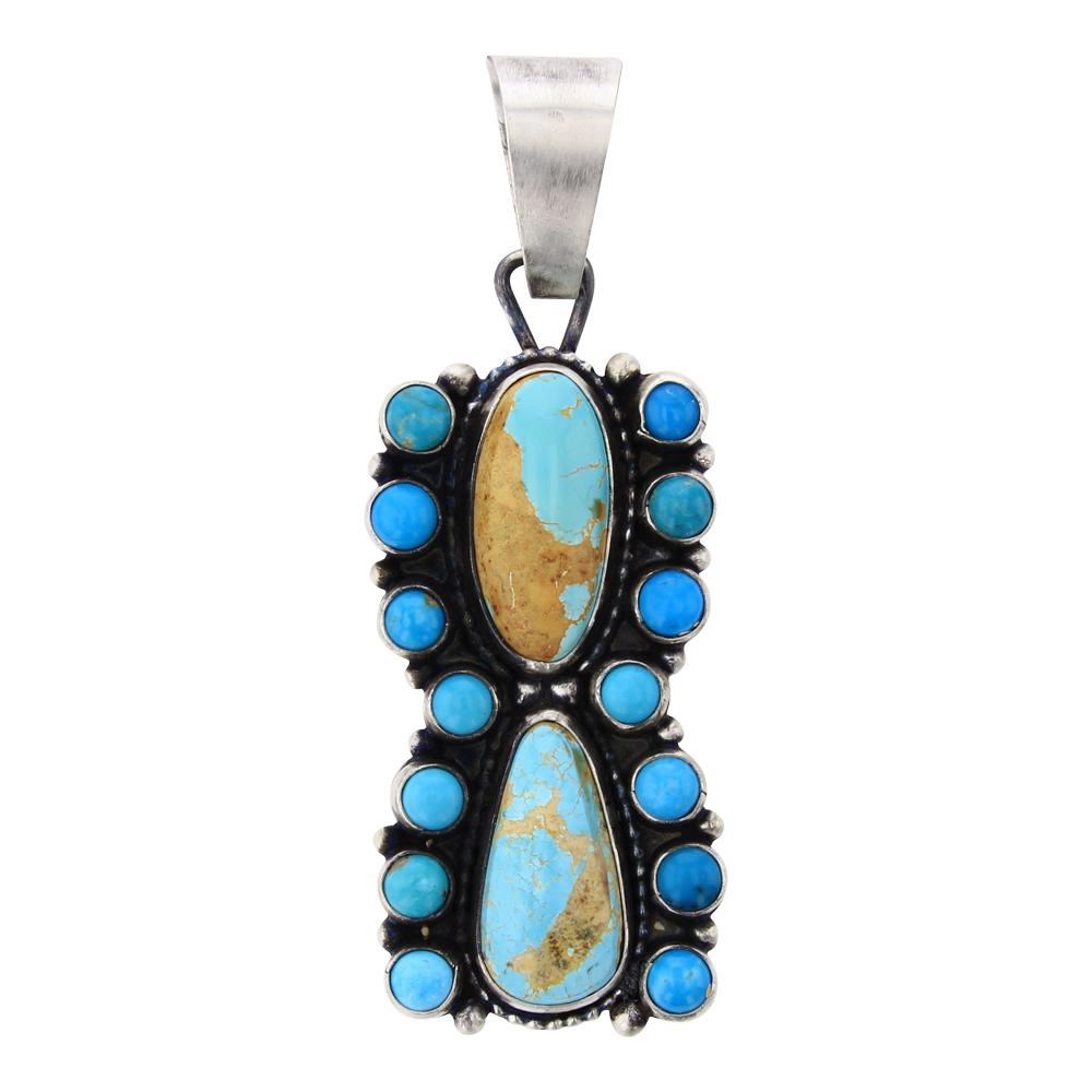Sheila Becenti Nevada Turquoise Pendant (1 of 2)