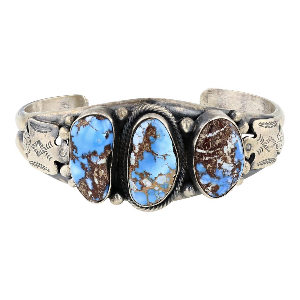 Darrin Livingston Golden Hill Turquoise Thunderbird Cuff Bracelet (1 of 3)