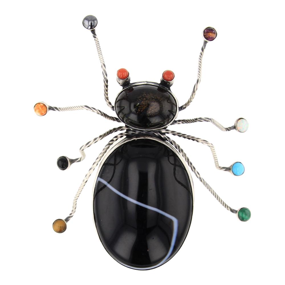 Herbert Ration Obsidian Spider Pin (1 of 3)