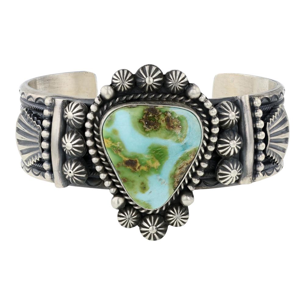 Michael Calladito Sonoran Gold Turquoise Cuff Bracelet (1 of 3)