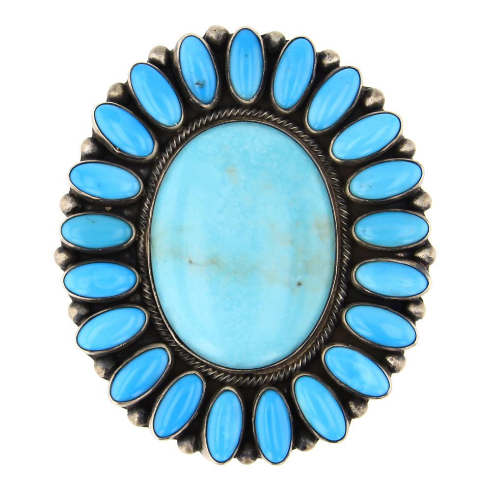 Kathleen Chavez Kingman Turquoise Large Statement adjustable Cluster Ring (1 of 3)