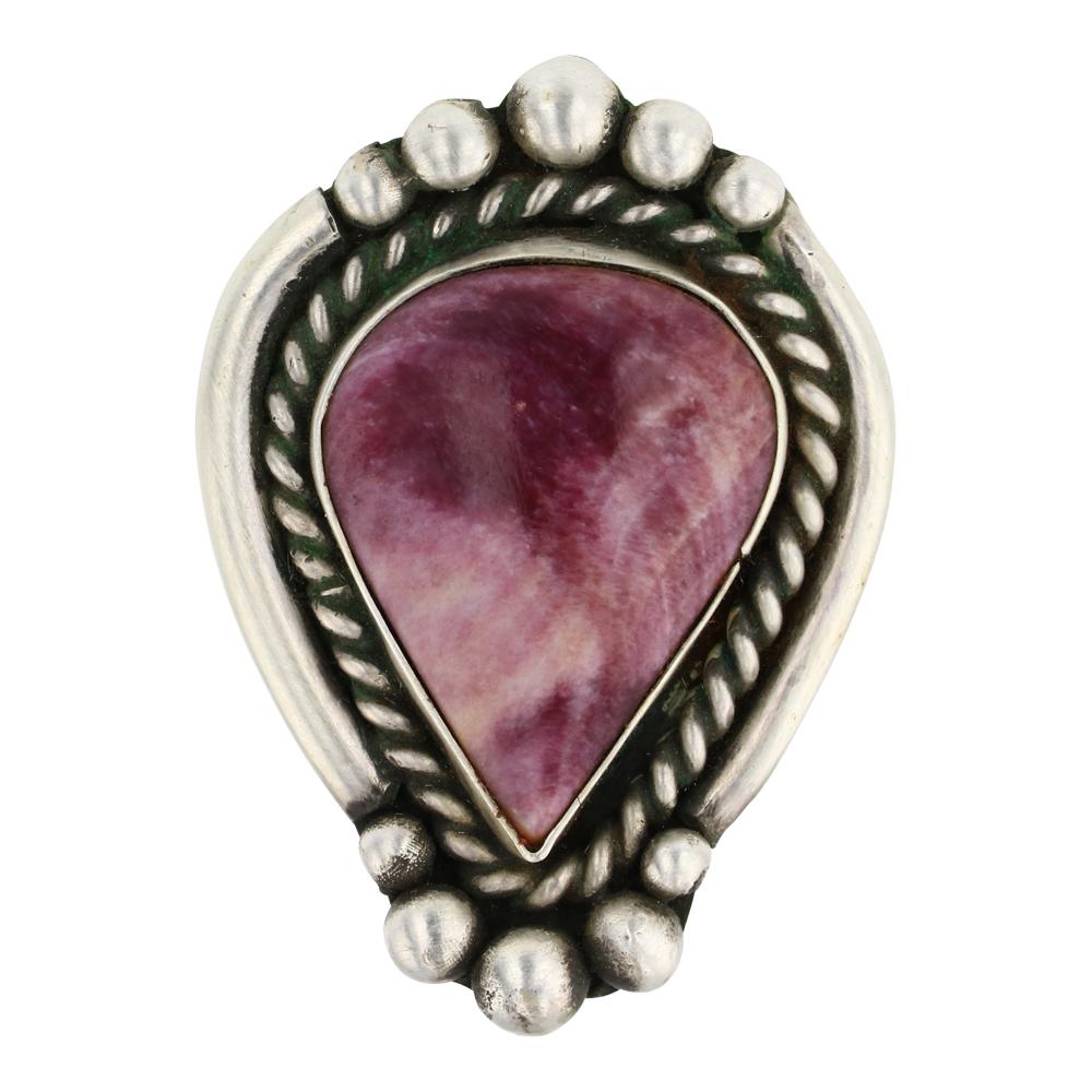 Purple Spiny Oyster Teardrop Ring (1 of 3)