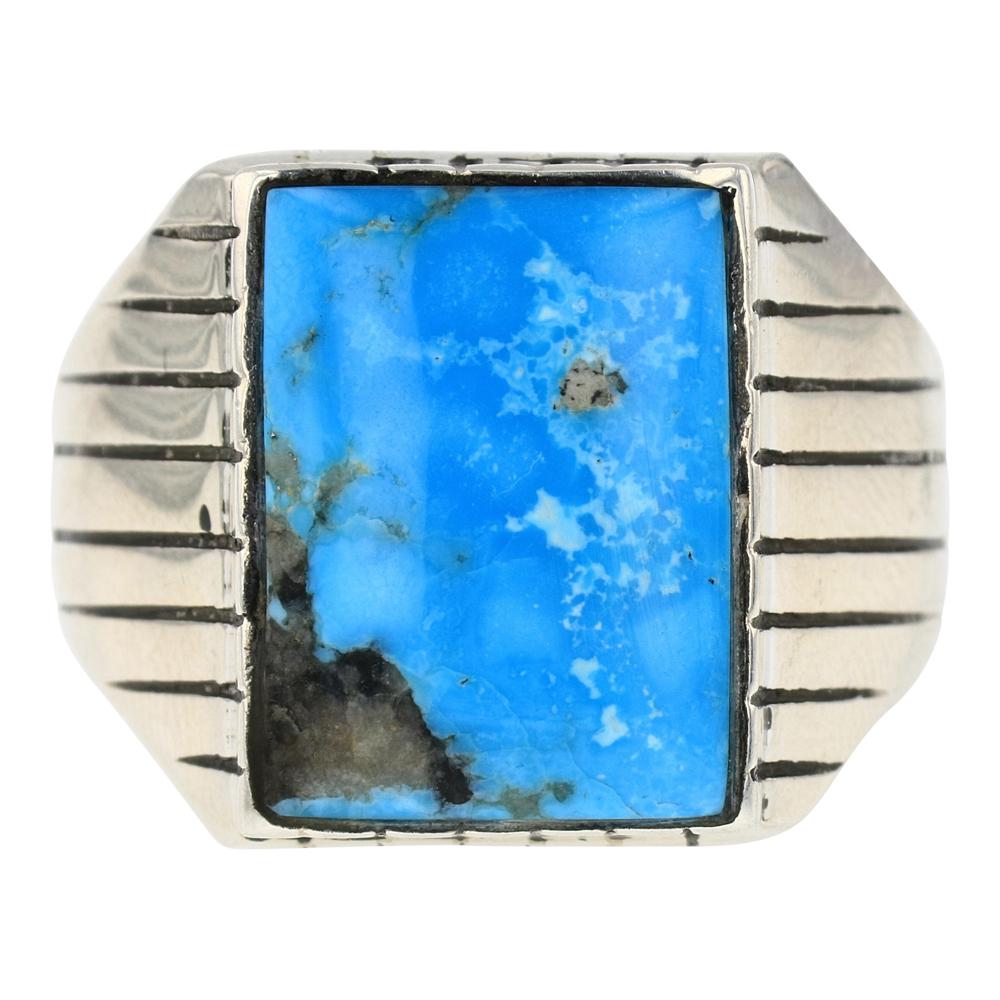 Kingman Turquoise Men's Ring (1 of 4)