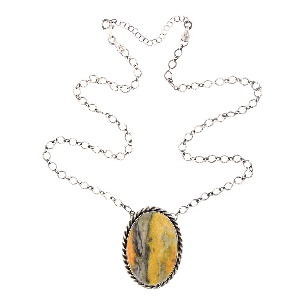 Bumble Bee Jasper Bar Necklace (1 of 3)