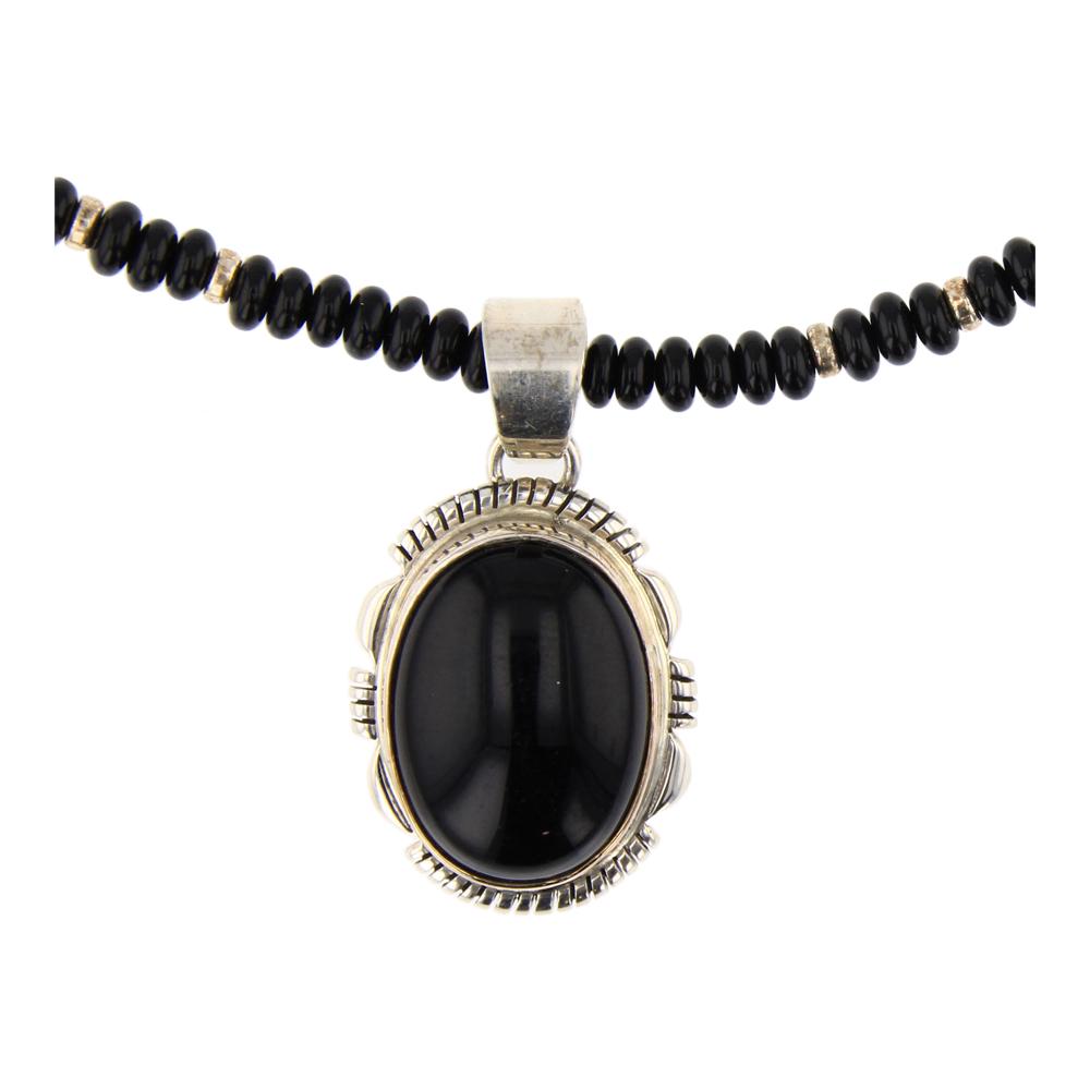 Larry Yazzie Black Onyx Necklace (1 of 3)