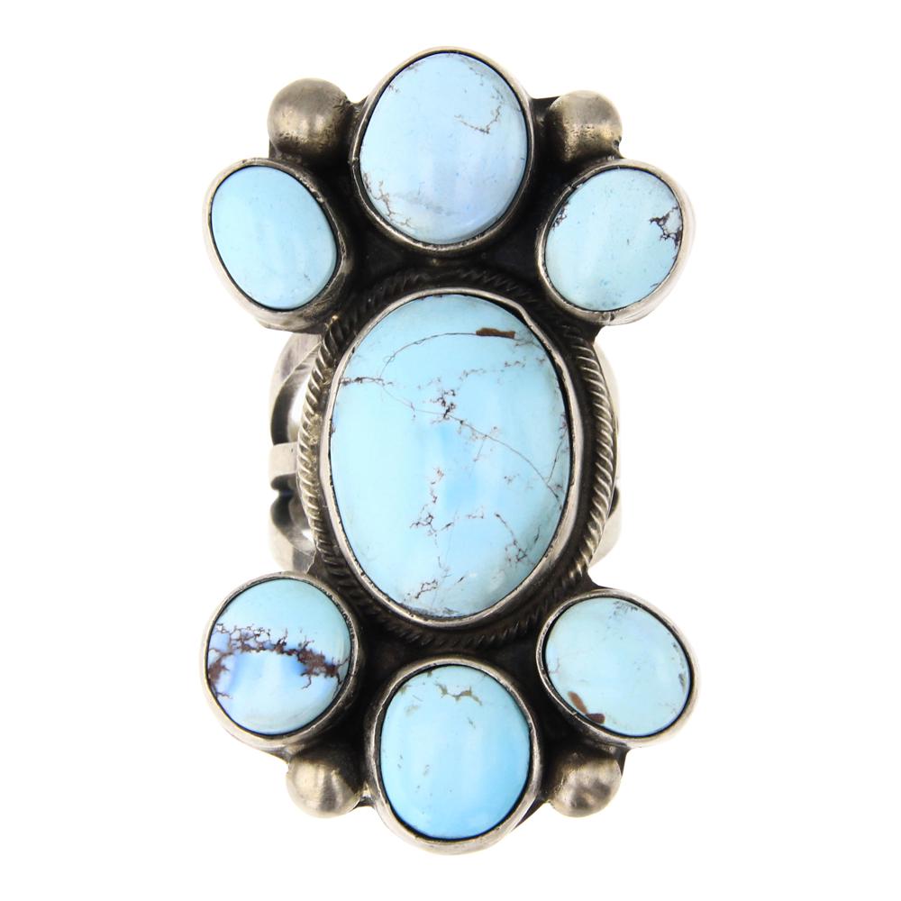 Kathleen Chavez Golden Hill Turquoise Cluster Ring (1 of 3)