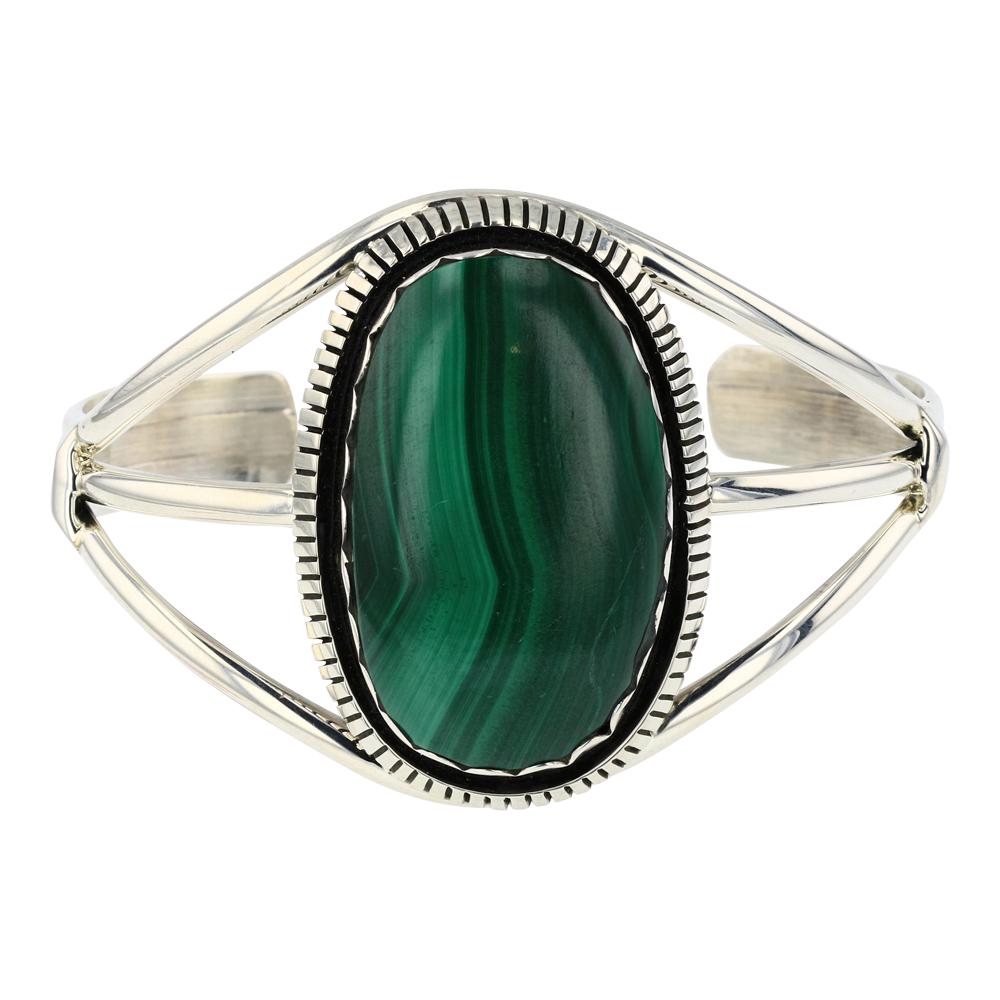 Anthony Kee Malachite Cuff Bracelet (1 of 3)