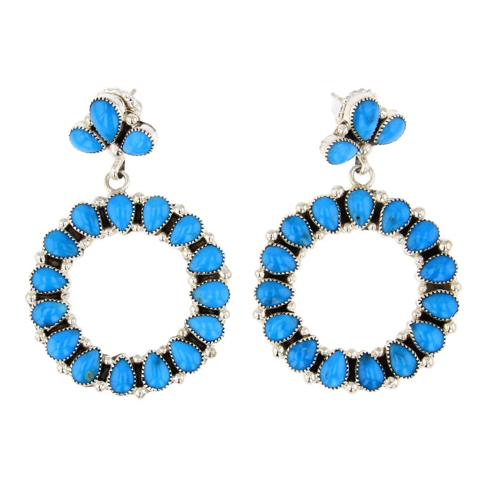 Navajo Kingman Turquoise Earrings (1 of 2)