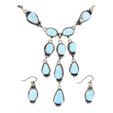 Golden Hill Turquoise Dangle Chandelier Style Necklace Earrings Set 0372 On Jun 04 2022 Billy The Kid Auction House In Nm Golden Hill Turquoise Dangle Chandelier, Chandelier Style Turquoise Earrings